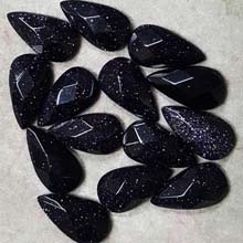 10X18MM FACETED PEAR CABOCHON BLUE GOLD STONE(8PCS/BAG)